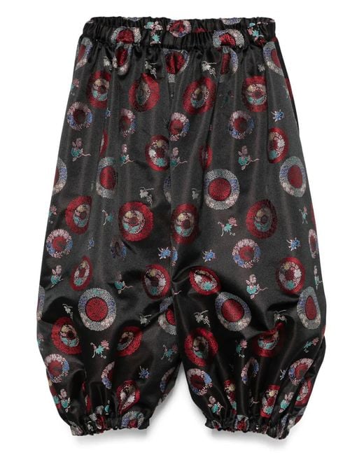 Comme des Garçons Gray Patterned-Intarsia Trousers