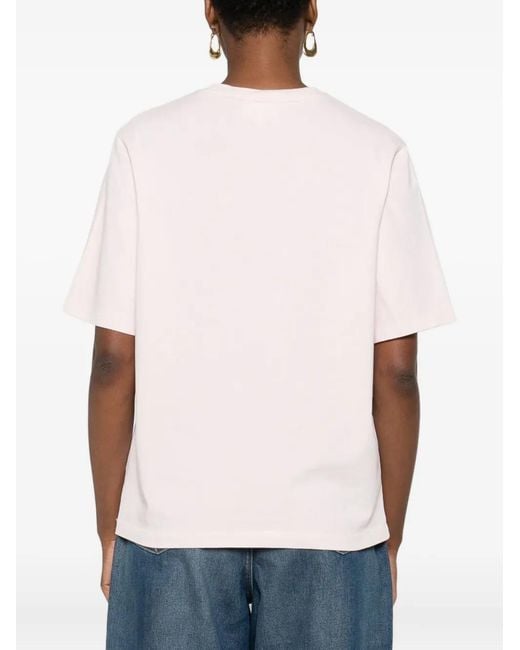 Maison Kitsuné Pink 'Dressed Fox' T-Shirt