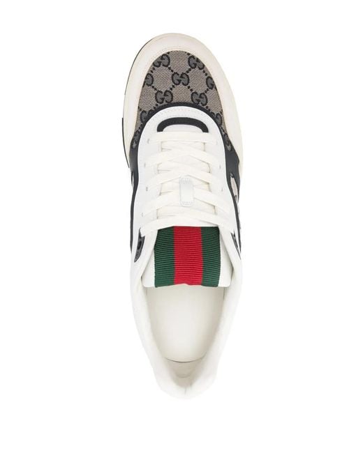 Gucci White Re-Web Monogram Sneaker for men