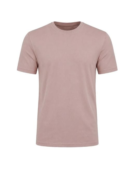 Dolce & Gabbana Pink Ribbed-Texture T-Shirt for men