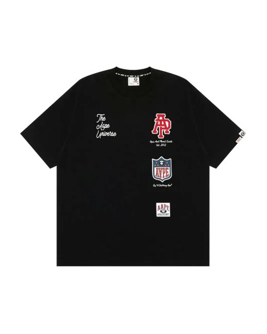 Aape By A Bathing Ape Aape Universe T-Shirt Met Grafische Print in het Black voor heren