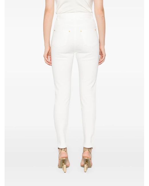 Balmain High Tailed Jeans in het White