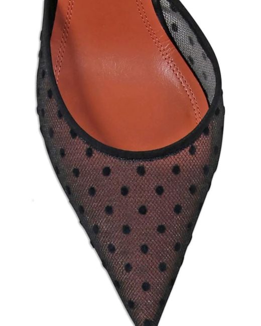 AMINA MUADDI Metallic 95Mm Holli Polka-Dot Slingback Pumps