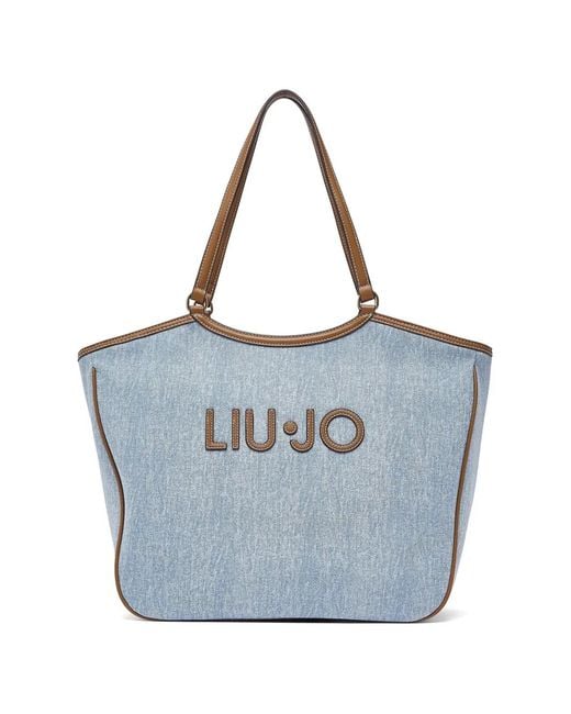 Liu Jo Blue Large Denim Tote Bag