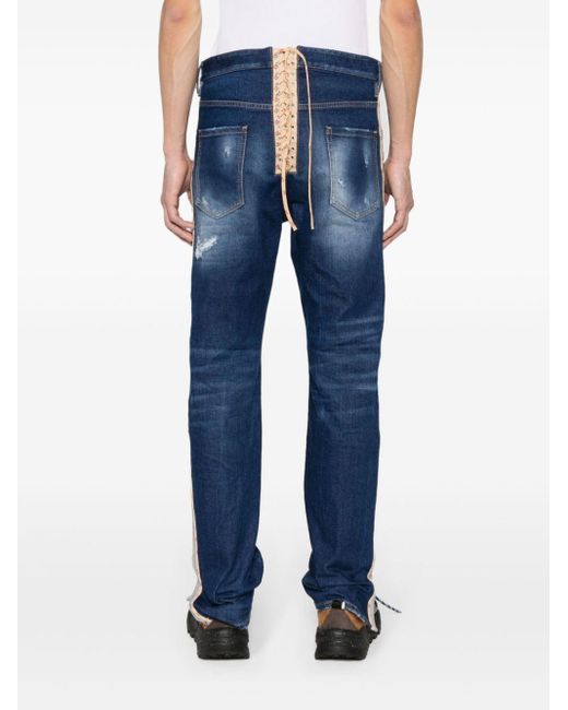 DSquared² Straight-Leg-Jeans mit Streifen in Blue für Herren