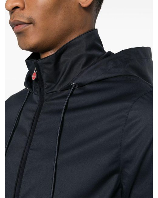 Kiton Blue Zip-up Hooded Jacket for men