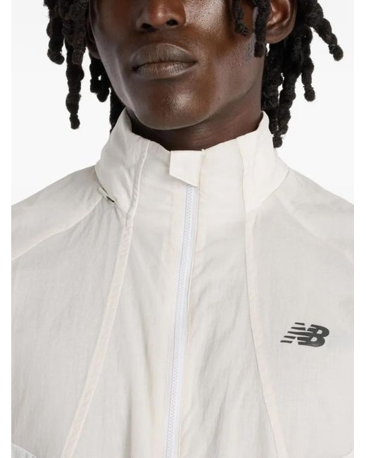 New Balance Gray Veste Rc À Capuche for men
