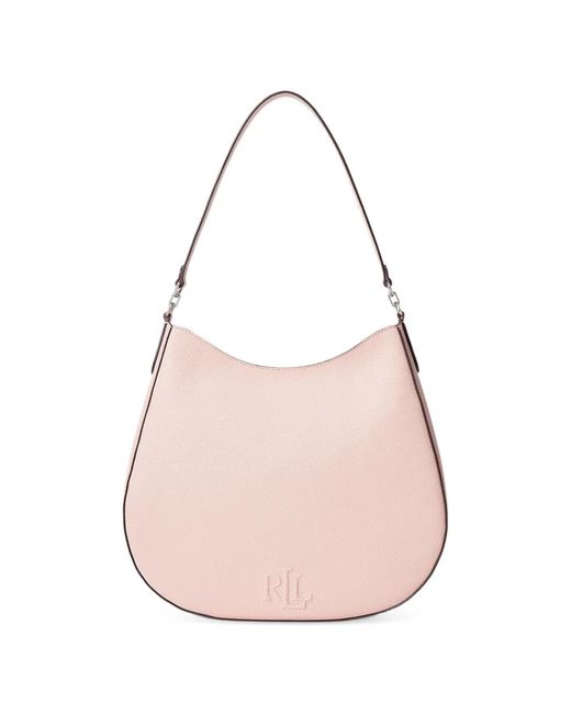 Ralph Lauren Pink Logo-Plaque Shoulder Bag
