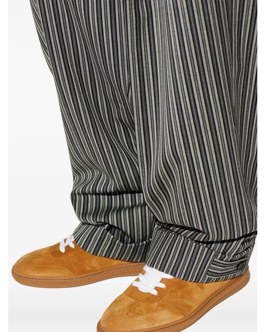 Versace Brown Greca Panelled Sneakers for men