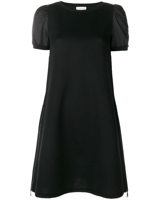 Moncler Black Kleid mit Puffärmeln