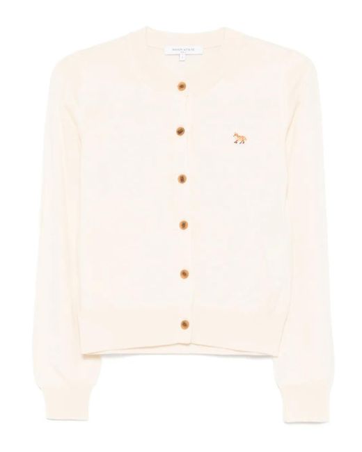 Maison Kitsuné エンブロイダリーカーディガン Natural