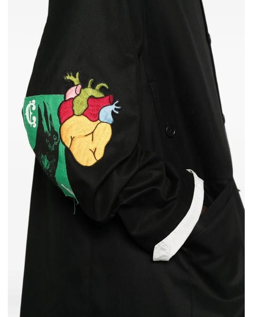 Undercover Black Manteau À Patch Graphique Et Boutonnage Simple for men