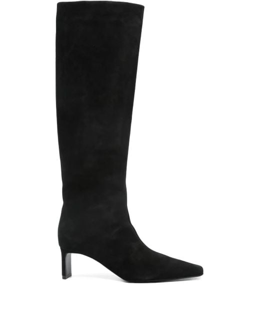 Khaite Black Kniehohe One Stiefel 55mm