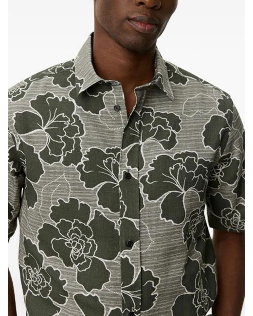 Les Deux Gray Charlie Poppy Shirt for men