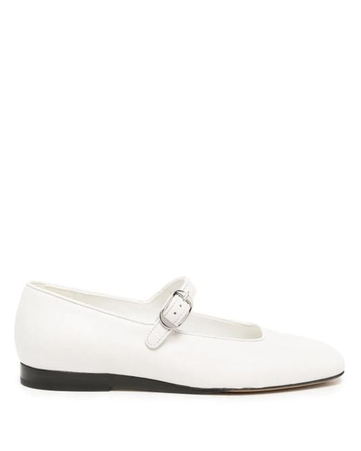 Le Monde Beryl White Mary Jane Ballerina Shoes