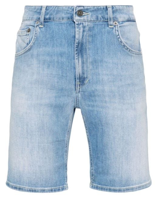 Short en jean à coupe droite Dondup pour homme en coloris Blue