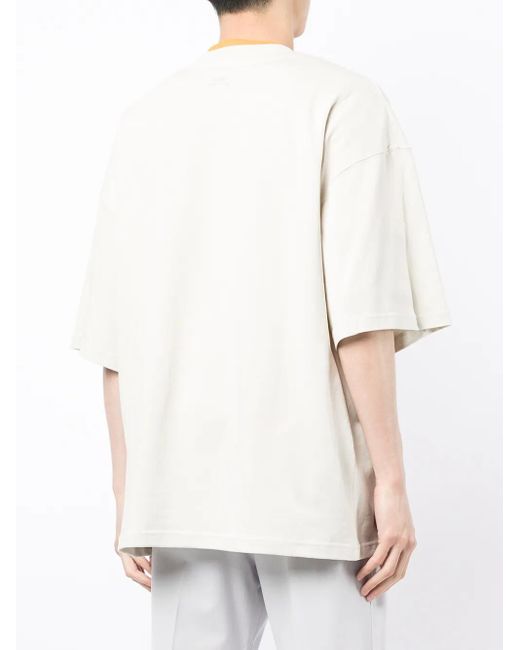 A_COLD_WALL* White Blurred Logo-Print T-Shirt for men