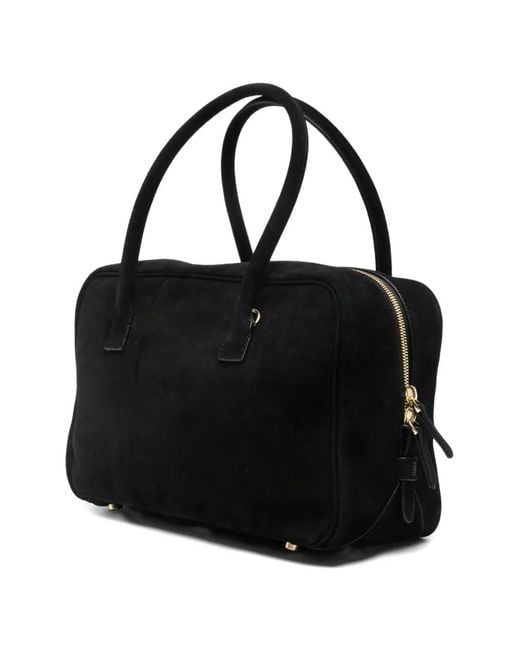 Sandro Black Ezmeh Suede Tote Bag