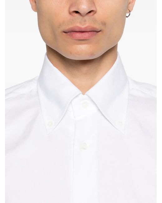 Mazzarelli White Buttoned Shirt for men