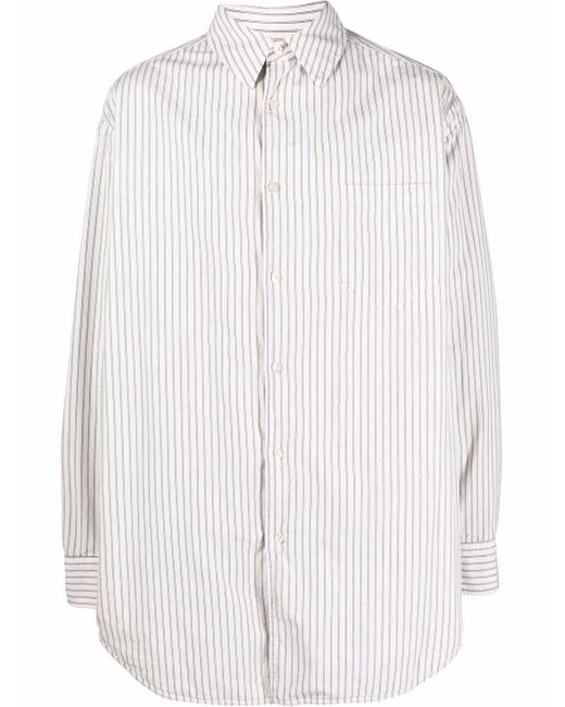 Chemise matelassée à rayures Coton Maison Margiela pour homme en coloris  Blanc | Lyst