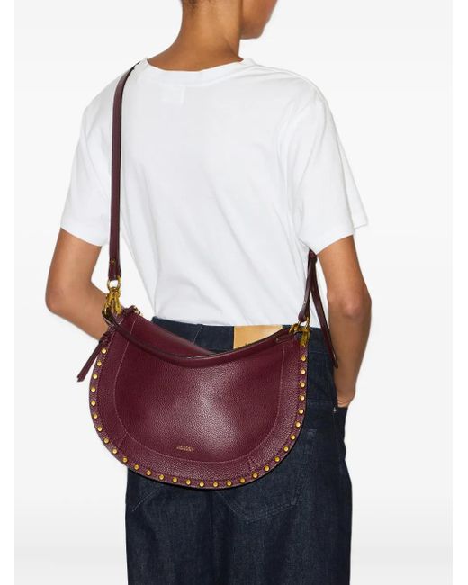 Isabel Marant Brown Oskan Studded Shoulder Bag