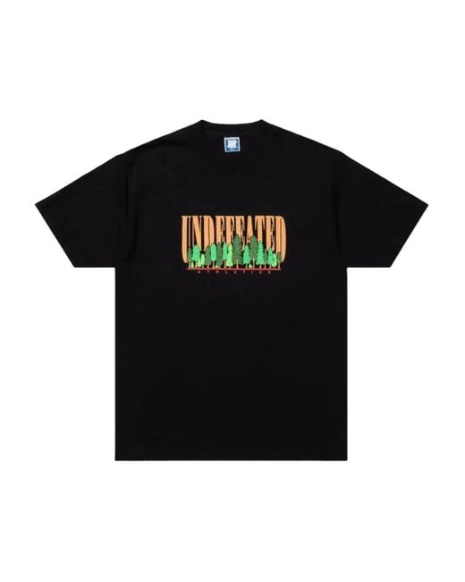 Undefeated Black Tree-Print T-Shirt for men