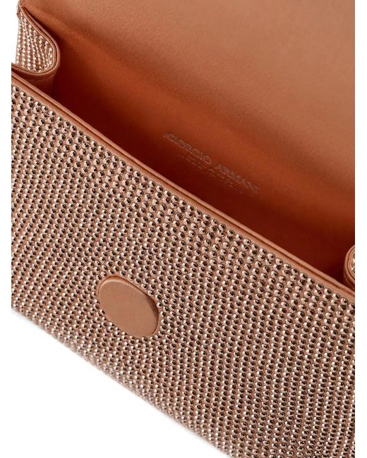 Giorgio Armani Natural Sac À Main Ornementé À Chaîne Format Mini