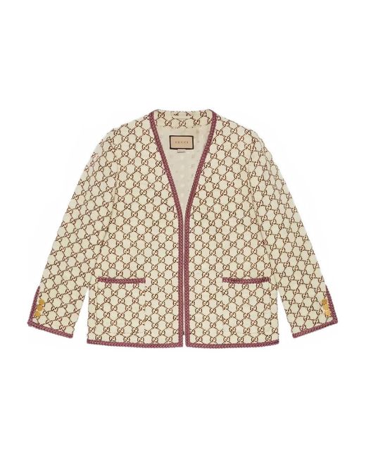 Gucci Brown GG Tweed Jacket