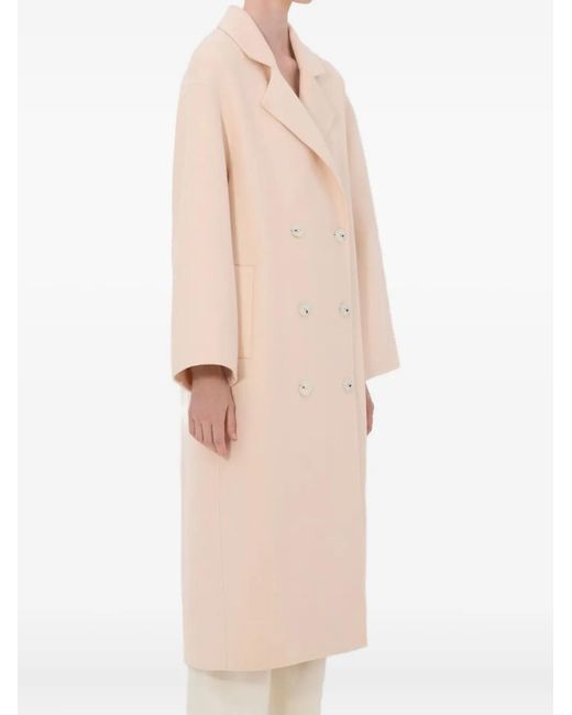 Loulou de Saison Natural Borneo Lds Double-Breasted Coat