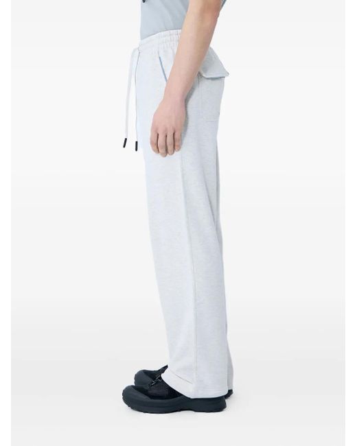 Moncler White Logo-Patch Track Pants for men