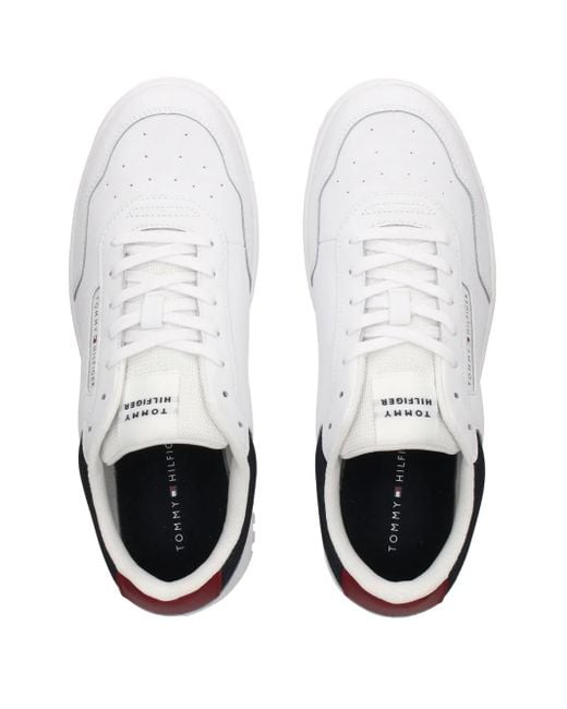 Tommy Hilfiger White Panelled Sneakers for men