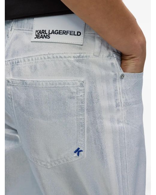 Karl Lagerfeld White Five-Pocket Jeans