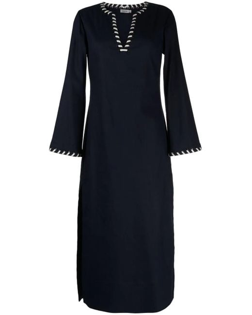 Jonathan Simkhai Blue Dalta Eyelet-Detail Midi Dress