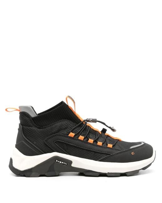 Bugatti Black Nakota Logo-Print Sneakers