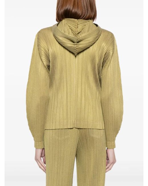 Pleats Please Issey Miyake Yellow Pleated Jacket