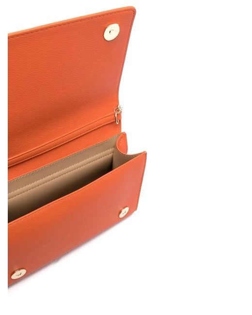 Love Moschino Orange Logo-Plaque Crossbody Bag