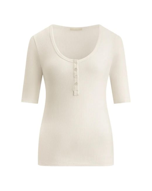12 STOREEZ White Gwen Short-Sleeve Top
