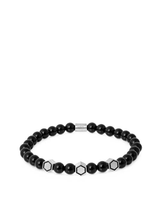 Tateossian Metallic Beaded Hexagonal-Detail Bracelet