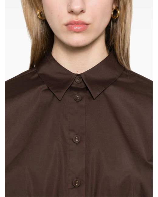 Twinset Brown Cropped Blouse