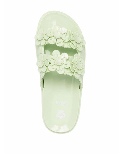 Viktor & Rolf Green X Melissa Blossom Wide Slip-On Sandals