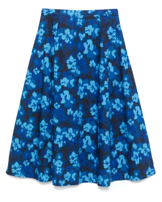 Ulla Johnson Blue Vianne Midi Skirt