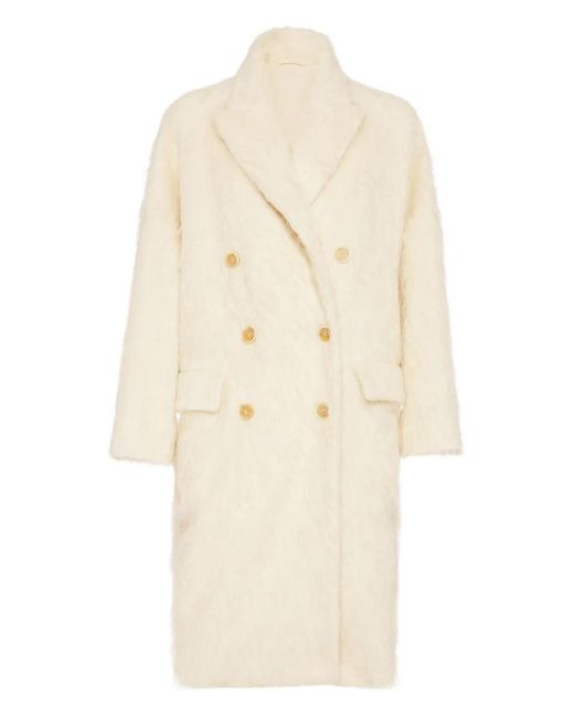 Brunello Cucinelli Jas Met Dubbele Rij Knopen in het Natural