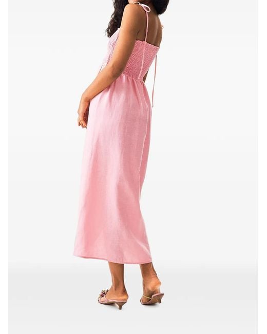 Sleeper Pink Atlanta Rose-Embellished Dress