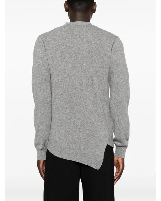 Comme des Garçons Gray Wool Cardigan for men