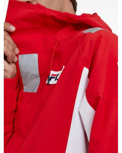 Fila Red Hooded Belted Jacket for men