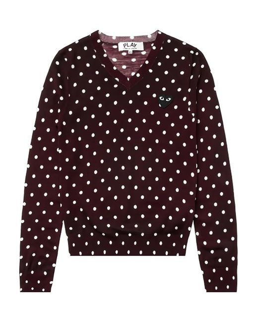 COMME DES GARÇONS PLAY Red Polka-Dot Jumper