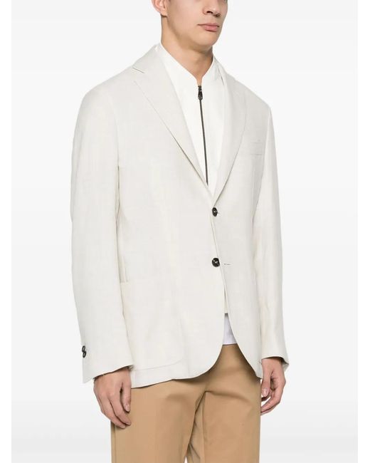 Corneliani Natural Single-Breasted Layered Blazer for men