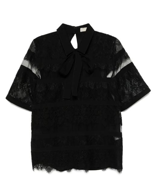 Elie Saab レースブラウス Black