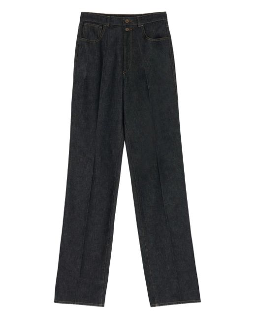 Lemaire Gray High-Waist-Hose Mit Bundfalten