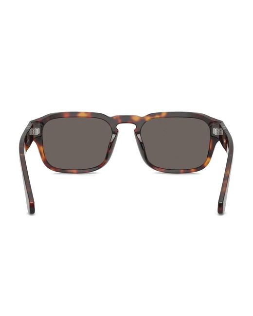 Persol Gray Tortoiseshell Square-Frame Sunglasses